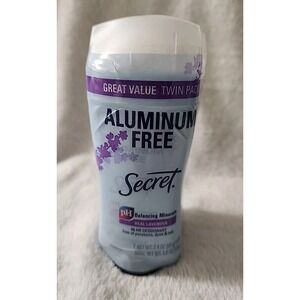 Secret Real Lavender Aluminum Free Deodorant 48 HR Odor Protection 2.4 Oz - 2